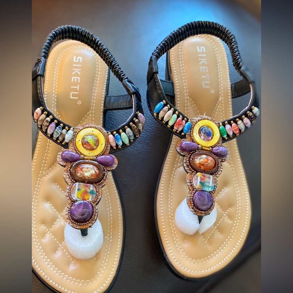 Bohemian String Bead Sandals